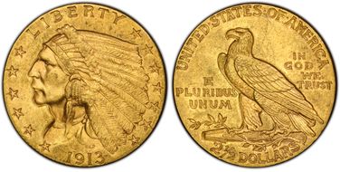 1913 $2.50 MS62