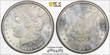 1885-CC $1 MS66+