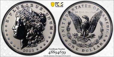 2023-S $1 Morgan Dollar Rev PR  Two-Coin Reverse Proof Set First Strike PR68