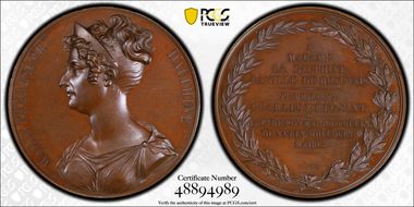 1827 Medal Marie Thérèse Bronzed AE SP63
