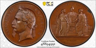 1860 Medal Divo-409 Bronzed Cu SP62