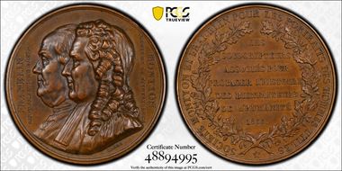 1833 Medal Collignon-1079 Bronzed AE Franklin and Montyon SP62