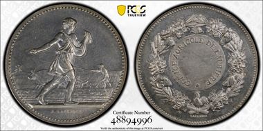 (1880-DT) Medal Laurière Agriculture Show Ag MS63