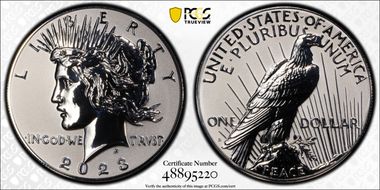 2023-S $1 Peace Dollar Rev PR Two-Coin Reverse Proof Set First Strike PR70