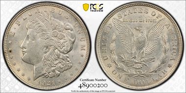 1921 $1 Morgan AU55