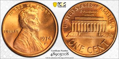 1974-D 1C MS67RD