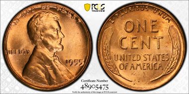 1955 1C MS65RD