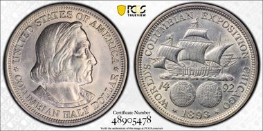 1893 50C Columbian N1