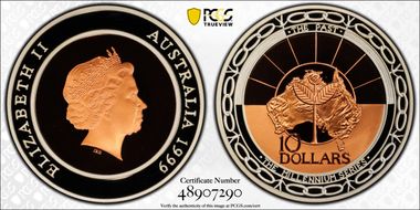 1999 $10 The Past PR69DCAM