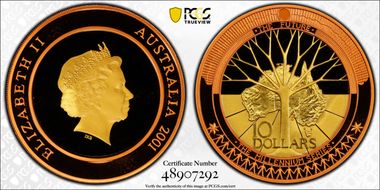 2001 $10 The Future PR70DCAM