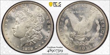 1878 8TF $1 MS64+