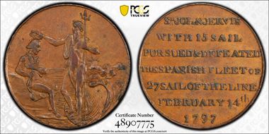 1797 Tk 1/2D DH-65 Hampshire, Portsmouth AU58BN