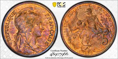 1899 5C Gad-165 F-119 MS65RB