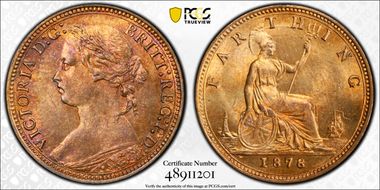 1878 1/4D S-3958 MS64RB