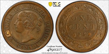 1859/8 1C Wide 9 ↑↑ AU53BN