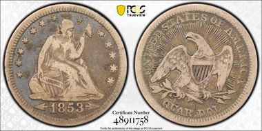 1853 25C Arrows and Rays N1