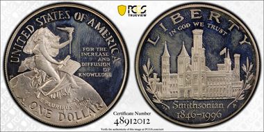1996-P $1 Smithsonian PR66DCAM