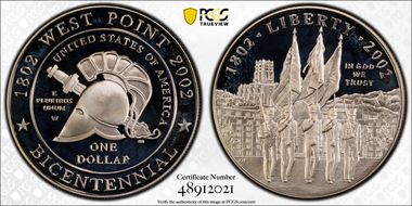 2002-W $1 West Point PR68DCAM
