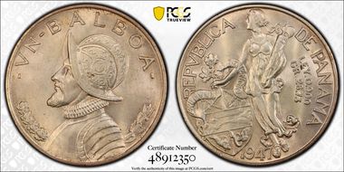 1947 Balboa KM-13  Ag MS63