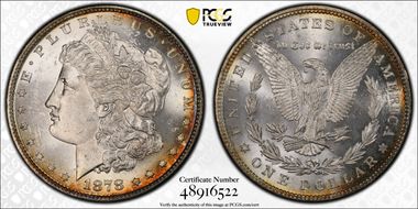 1878 7TF $1 Reverse of 1879 MS62