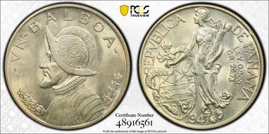 1947 Balboa KM-13  Ag MS65