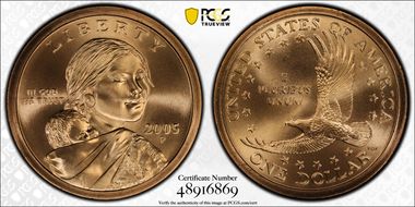 2005-P SAC$1 Satin Finish SP68