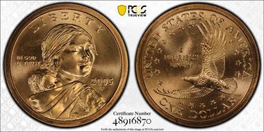 2005-P SAC$1 Satin Finish SP67