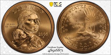 2005-P SAC$1 Satin Finish SP69