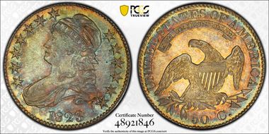 1823 50C O-112, Extra Tall 3 AU55