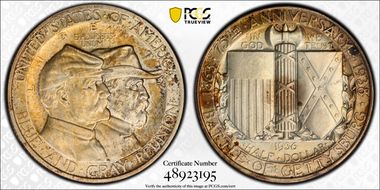 1936 50C Gettysburg MS65