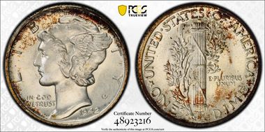 1942 10C MS67+ 