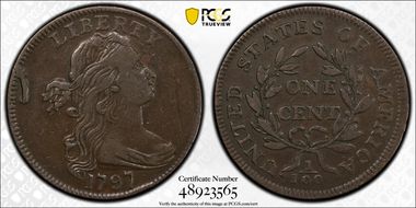 1797 1C Reverse of 1797, No Stems VF35BN
