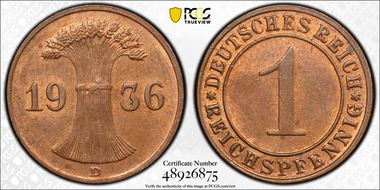 1936-D Rcpfg J-313 MS64RB