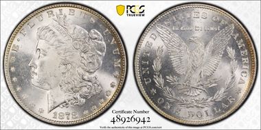 1878 7TF $1 R78, VAM 84, Line Under 8 MS64