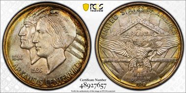 1938 50C Arkansas MS66