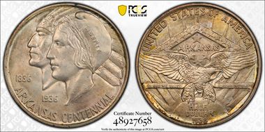 1938-D 50C Arkansas MS66