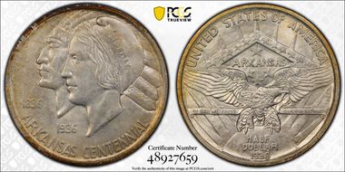 1938-S 50C Arkansas MS66