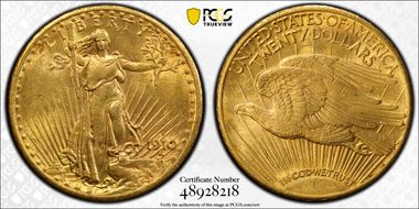 1910-S $20 AU55