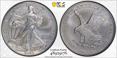 2023-W $1 Burnished Silver Eagle SP70