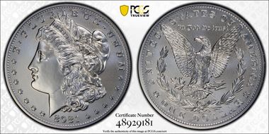 2021-CC Privy $1 Morgan Dollar 100th Anniversary MS70