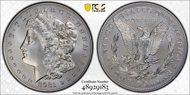 2021-O Privy $1 Morgan Dollar 100th Anniversary MS70