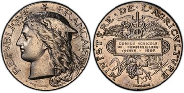 1887 Medal Ministry of Agriculture Ag Rambervillers Agricultural Show SP1