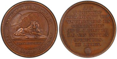 1872 Medal Dirks-427 Ae 50th Ann. Society De Eendragt SP63