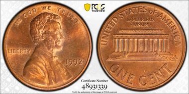 1992 1C Close AM FS-901 MS63RB