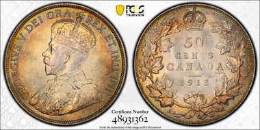 1913 50C MS65
