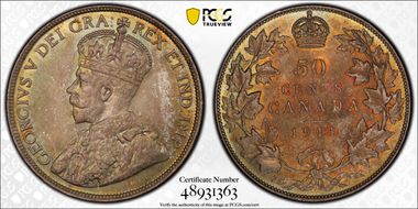 1914 50C MS66+