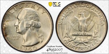 1940-D/D 25C RPM, FS-502 MS65