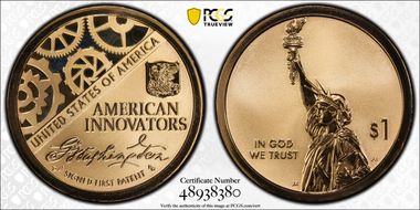 2018-S $1 American Innovation Rev PR Washington-Signed 1st Patent PR69