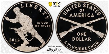 2012-W $1 Infantry PR69DCAM