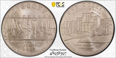 2007-P $1 Desegregation MS69